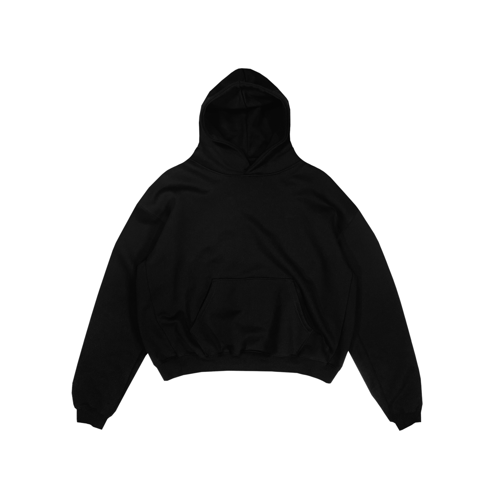 Plan Black Oversized Boxy Fit Hoodie made of French Terry