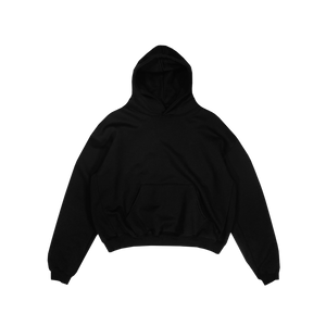 Plan Black Oversized Boxy Fit Hoodie made of French Terry